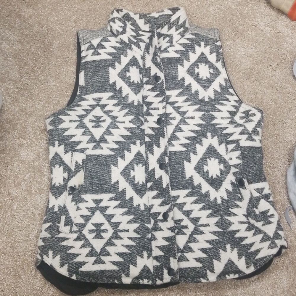 Aztec print vest